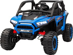 Macchina Elettrica per Bambini 24V Velocità 5-7km/h Guida Manuale e Telecomando Blu...