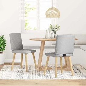 Sedie Da Pranzo 2 Pz Grigio Nuvola İn Tessuto /