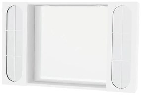 Pensile con luce Classica bianco lucido L 92 x H 57 x P 15.5 cm
