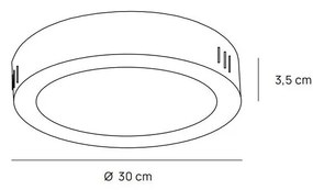 SUNNY  Plafoniera LED tonda bianca  24W  CCT regolabile