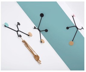 Appendiabiti da parete angolare nero Hook - Gazzda