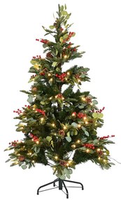 Albero di Natale Home ESPRIT Rosso Verde PVC Metallo 95 x 95 x 150 cm