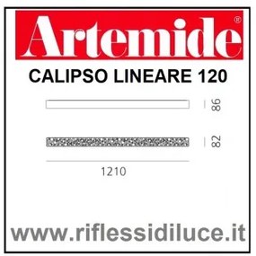 Artemide calipso linear 120 soffitto 43 w led 3000k