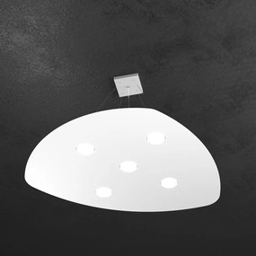 Sospensione Moderna Shape Metallo Bianco 5 Luci Gx53