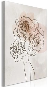 Quadro Anna and Roses (1 Part) Vertical