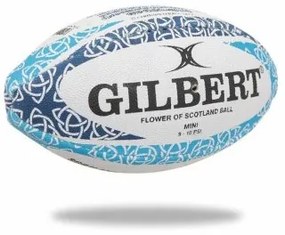 Pallone da Rugby Gilbert Mini Scotland Flower Bianco