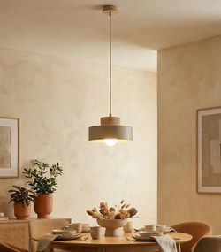 Lampada a Sospensione KIVI 1S E27 in Acciaio e Legno