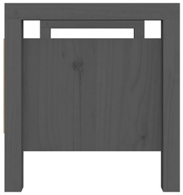 Panca da ingresso grigio 80x40x43 cm in legno massello di pino