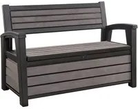 Panchina Contenitore da Giardino 132,7x89x61,2 cm in Resina Keter Hudson Bench Antracite