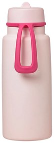Bottiglia termica in acciaio inox con cannuccia 1l - rosa