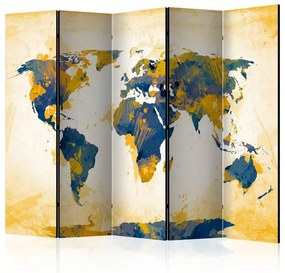 Paravento Map of the World Sun and sky II [Room Dividers]