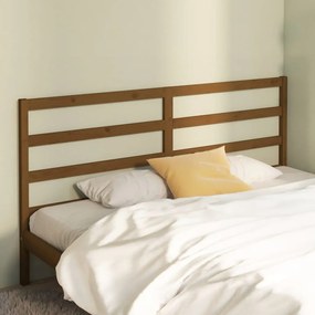 Testiera Per Letto Ambra 206x4x100 Cm İn Legno Massello Di Pino /