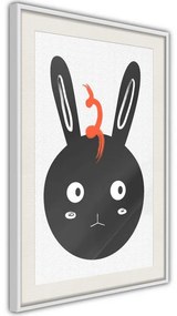 Poster  Surprised Bunny  Cornice Quadri Cornice nera, Larghezza x Altezza Home decor 40x60