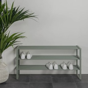 Scarpiera in metallo grigio-verde Rex - Spinder Design