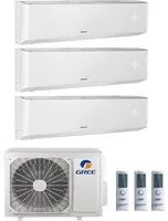 CLIMATIZZATORE CONDIZIONATORE GREE TRIAL SPLIT INVERTER serie AMBER 9+9+9 con GWHD24NK6LO R-32 Wi-Fi 9000+9000+9000