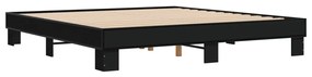 Giroletto nero 200x200 cm in legno multistrato e metallo