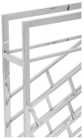 Portabottiglie in metallo argento lucido per 24 bottiglie Barolo - Premier Housewares