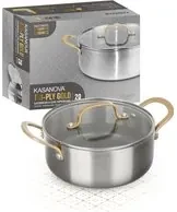 Casseruola 20 cm triplo strato Tri Ply - Gold con coperchio