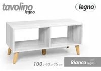 Tavolino salotto basso bianco cm 100 x 40 x 45 h