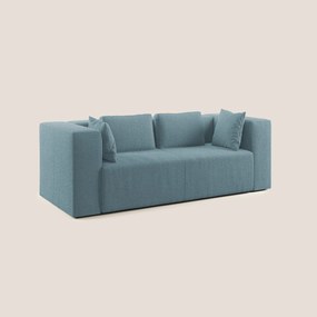 Nettuno divano moderno componibile in morbido tessuto bouclè T07 carta-da-zucchero 210 cm