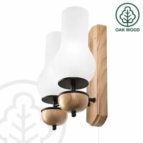 Brilagi - LED Applique COTTAGE 2xE14/40W/230V quercia/bianco