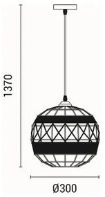 Lampadario a sospensione con filo 1xE27/15W/230V beige