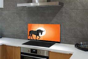 Pannello paraschizzi cucina Tramonto di unicorno 100x50 cm