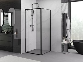 Mexen Exo-BR cabina doccia ribaltabile 100 x 100 cm, trasparente, nera - 8181-100-100-70-00