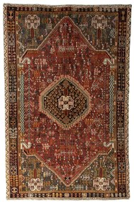 Shiraz Tappeto persiano 250 x 160 Rosso (Iran) Annodato A Mano