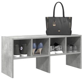 Scarpiera Impilabile Grigio Cemento 89,5x30x40 Cm /