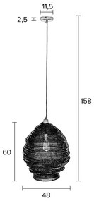 Apparecchio a sospensione nero , ø 48 cm Lena - White Label