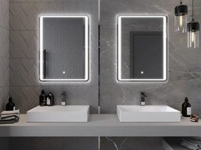 Mexen Zusa specchio da bagno retroilluminato 60 x 80 cm, LED 6000K, antiappannamento - 9808-060-080-611-00