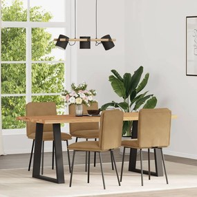 Sedie Da Pranzo 4 Pz Marroni İn Velluto /
