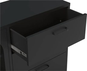 Cassettiera nera 140x90 cm Diora - Marckeric