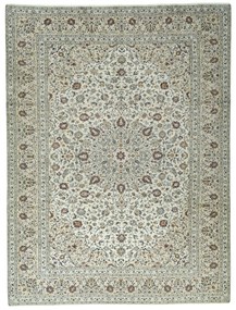 Kashan Tappeto 300 x 400 Beige (Iran) Annodato A Mano