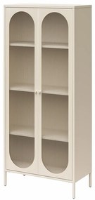 Vetrina in metallo color crema 80x186x40 cm Luna - Støraa