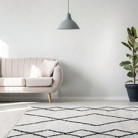 Tappeto Tribe B in polipropilene bianco L 230 x L 160 cm