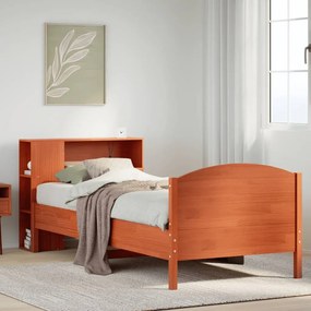 Letto libreria senza materasso marrone cera 90x190 cm in pino