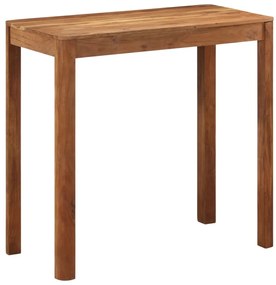 Tavolo Da Bar İn Legno Acacia Con Finitura Ambra 110x55x106 Cm /