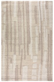 TAKEO - tappeto in lana avorio con decoro