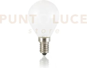 Lampadina attacco e14 sfera in vetro bianca 4 w 340 lm 3000 k ø 45 ...