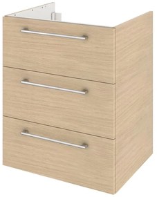 Mobile da bagno sotto lavabo SENSEA Remix rovere lucido L 60 x H 73 x P 46 cm 3 cassetti, lavabo non incluso