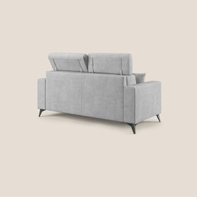 Pegaso divano letto con poggiatesta reclinabili e rivestimento T02 grigio chiaro