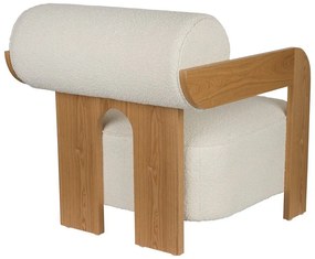 Poltrona beige con rivestimento in bouclé Oolong – Zuiver