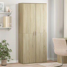 Credenza Rovere Sonoma 80x35x180 Cm İn Legno Multistrato /