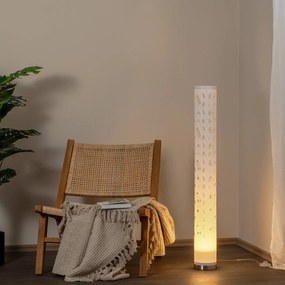 Lampada da terra Lindby Alisea, 104 cm, bianco, RGBW, telecomando