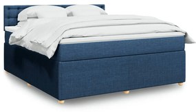 Giroletto A Molle Con Materasso Blu 180x200 Cm İn Tessuto /