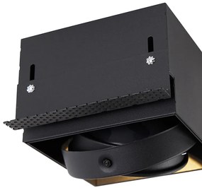 Faretto da incasso nero GU10 AR111 senza cornice - Oneon