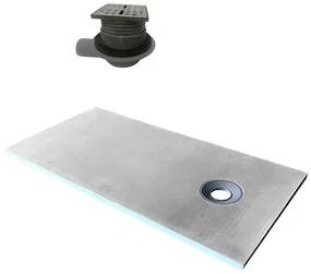 Piatto doccia pronto da piastrellare DELOS sifone fornito in dotazione - 1800 x 900 x 40 mm - Tagliabile