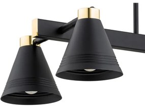 Argon 2552 - Lampadario su palo AVALONE 6xE27/15W/230V nero/oro
